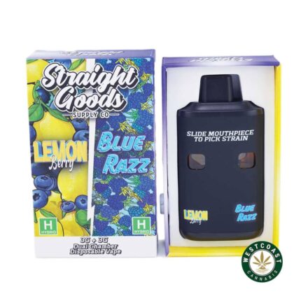Straight Goods - Dual Chamber Vape - Lemon Berry + Blue Razz (3 Grams + 3 Grams) - West Coast Cannabis
