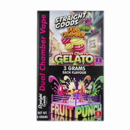 Straight Goods - Dual Chamber Vape - Lemon Cherry Gelato + Fruit Punch (3 Grams + 3 Grams) - West Coast Cannabis
