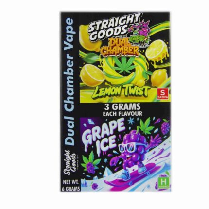 Straight Goods - Dual Chamber Vape - Lemon Twist + Grape Ice (3 Grams + 3 Grams) - West Coast Cannabis