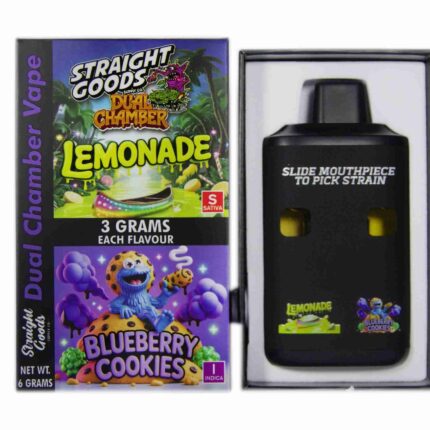 Straight Goods - Dual Chamber Vape - Lemonade + Blueberry Cookies (3 Grams + 3 Grams) - West Coast Cannabis