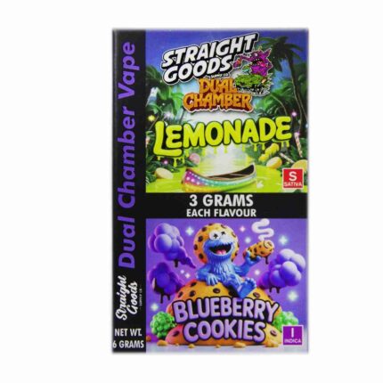 Straight Goods - Dual Chamber Vape - Lemonade + Blueberry Cookies (3 Grams + 3 Grams) - West Coast Cannabis
