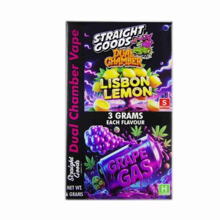 Straight Goods - Dual Chamber Vape - Lisbon Lemon + Grape Gas (3 Grams + 3 Grams) - West Coast Cannabis