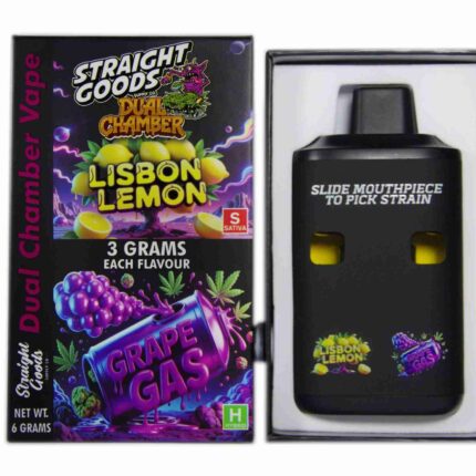 Straight Goods - Dual Chamber Vape - Lisbon Lemon + Grape Gas (3 Grams + 3 Grams) - West Coast Cannabis