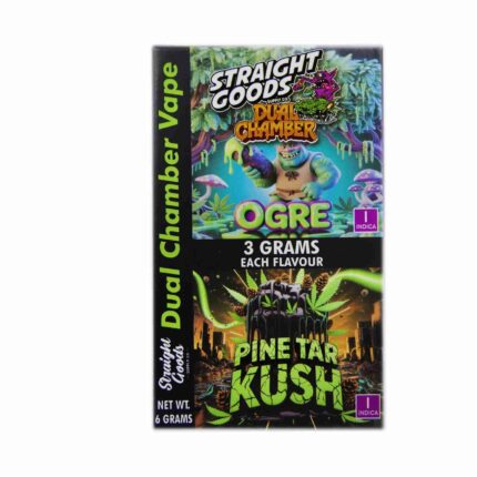 Straight Goods - Dual Chamber Vape - Ogre + Pine Tar Kush (3 Grams + 3 Grams) - West Coast Cannabis