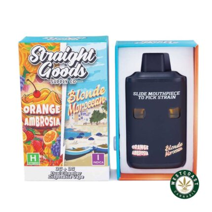 Straight Goods - Dual Chamber Vape - Orange Ambrosia + Blonde Moroccan (3 Grams + 3 Grams) - West Coast Cannabis