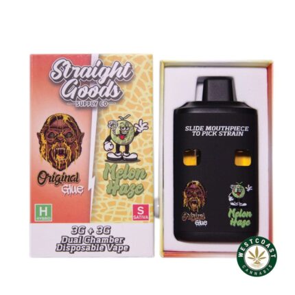 Straight Goods - Dual Chamber Vape - Original Glue + Melon Haze (3 Grams + 3 Grams) - West Coast Cannabis