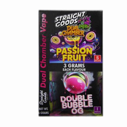 Straight Goods - Dual Chamber Vape - Passion Fruit + Double Bubble OG (3 Grams + 3 Grams) - West Coast Cannabis