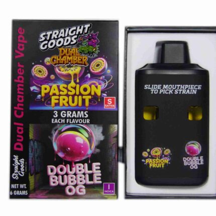 Straight Goods - Dual Chamber Vape - Passion Fruit + Double Bubble OG (3 Grams + 3 Grams) - West Coast Cannabis
