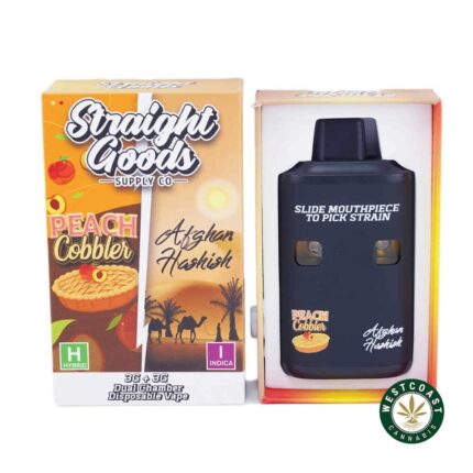 Straight Goods - Dual Chamber Vape - Peach Cobbler + Afghan Hashish (3 Grams + 3 Grams) - West Coast Cannabis