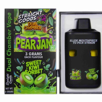 Straight Goods - Dual Chamber Vape - Pear Jam + Sweet Kiwi Sorbet (3 Grams + 3 Grams) - West Coast Cannabis