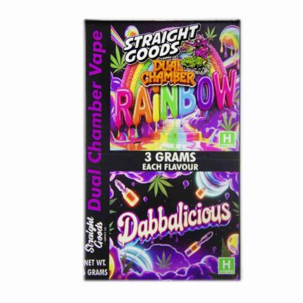 Straight Goods - Dual Chamber Vape - Rainbow + Dabbalicious (3 Grams + 3 Grams) - West Coast Cannabis