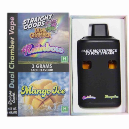 Straight Goods - Dual Chamber Vape - Rainbow + Mango Ice (3 Grams + 3 Grams) - West Coast Cannabis