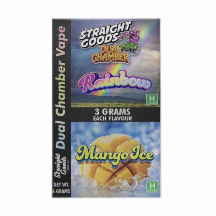 Straight Goods - Dual Chamber Vape - Rainbow + Mango Ice (3 Grams + 3 Grams) - West Coast Cannabis