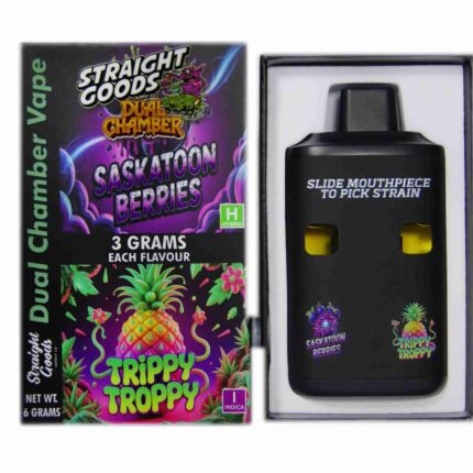 Straight Goods - Dual Chamber Vape - Saskatoon Berries + Tripy Tropy (3 Grams + 3 Grams) - West Coast Cannabis