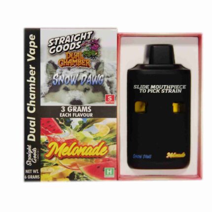 Straight Goods - Dual Chamber Vape - Snow Dawg + Melonade (3 Grams + 3 Grams) - West Coast Cannabis