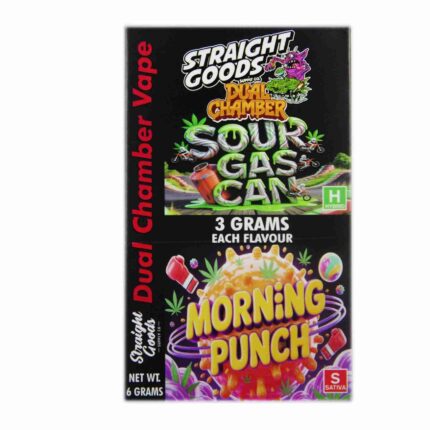 Straight Goods - Dual Chamber Vape - Sour Gascan + Morning Punch (3 Grams + 3 Grams) - West Coast Cannabis
