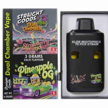 Straight Goods - Dual Chamber Vape - Strawberry Mimosa + Pineapple OG (3 Grams + 3 Grams) - West Coast Cannabis