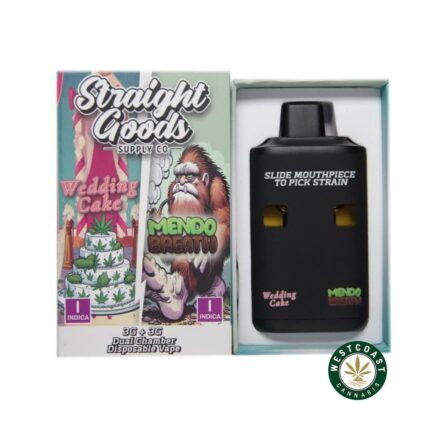 Straight Goods - Dual Chamber Vape - Wedding Cake + Mendo Breath (3 Grams + 3 Grams) - West Coast Cannabis