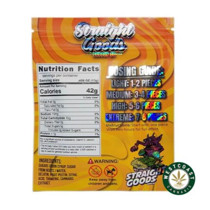Straight Goods Edibles – Mango Peach (500mg THC) - West Coast Cannabis