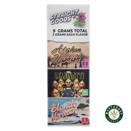 Straight Goods - Triple Chamber Vape - Afghan Hashish + Lemonatti + Blonde Moroccan (3 Grams + 3 Grams + 3 Gram) - West Coast Cannabis