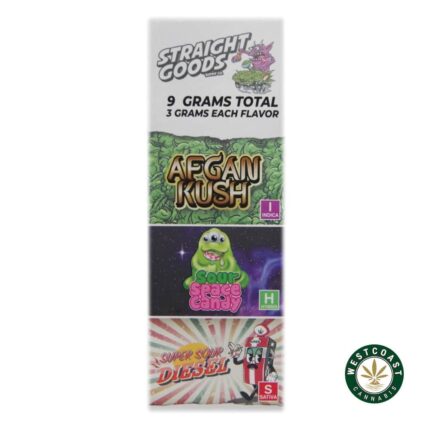 Straight Goods - Triple Chamber Vape - Afghan Kush + Sour Space Candy + Super Sour Diesel (3 Grams + 3 Grams + 3 Gram) - West Coast Cannabis