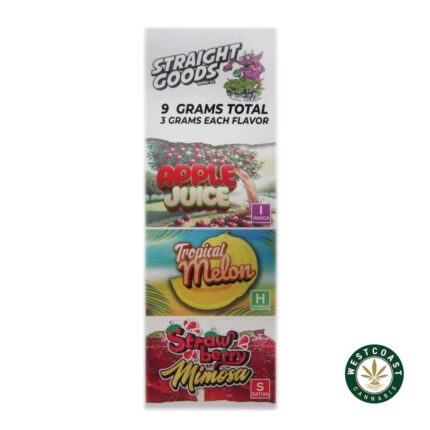 Straight Goods - Triple Chamber Vape - Apple Juice + Tropical Melon + Strawberry Mimosa (3 Grams + 3 Grams + 3 Gram) - West Coast Cannabis