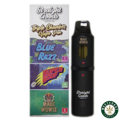Straight Goods - Triple Chamber Vape - Blue Raz + Super Boof + Maui Wowie (3 Grams + 3 Grams + 3 Gram) - West Coast Cannabis