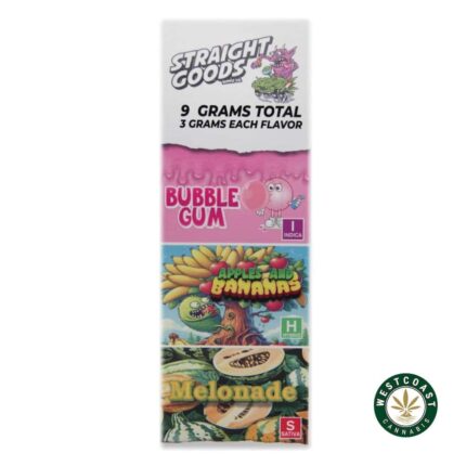 Straight Goods - Triple Chamber Vape - Bubble Gum + Apples and Banana + Melonade (3 Grams + 3 Grams + 3 Gram) - West Coast Cannabis
