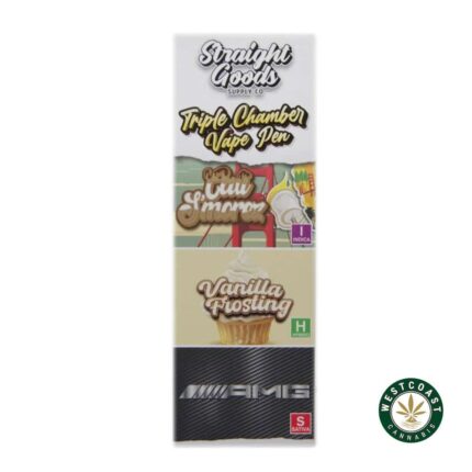 Straight Goods - Triple Chamber Vape - Cali S’mores + Vanilla Frosting + AMG (3 Grams + 3 Grams + 3 Gram) - West Coast Cannabis