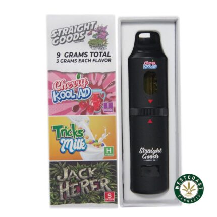 Straight Goods - Triple Chamber Vape - Cherry Kool Aid + Tricks Milk + Jack Herer (3 Grams + 3 Grams + 3 Gram) - West Coast Cannabis