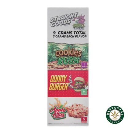 Straight Goods - Triple Chamber Vape - Cookies Kush + Donny Burger + Apple Fritter (3 Grams + 3 Grams + 3 Gram) - West Coast Cannabis