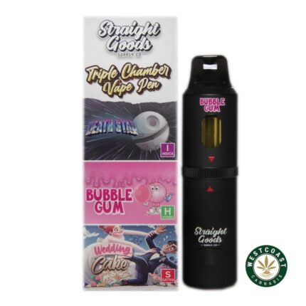 Straight Goods - Triple Chamber Vape - Death Star + Bubble Gum + Wedding Cake (3 Grams + 3 Grams + 3 Gram) - West Coast Cannabis