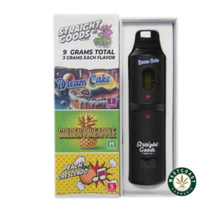 Straight Goods - Triple Chamber Vape - Dream Cake+ Golden Pineapple + Peach Crescendo (3 Grams + 3 Grams + 3 Gram) - West Coast Cannabis