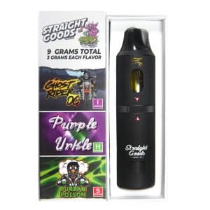 Straight Goods - Triple Chamber Vape - Ghost Rider OG + Purple Urkle + Durban Poison (3 Grams + 3 Grams + 3 Gram) - West Coast Cannabis
