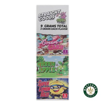 Straight Goods - Triple Chamber Vape - Ice Cream Cake + Green Apple + Super Lemon Haze (3 Grams + 3 Grams + 3 Gram) - West Coast Cannabis