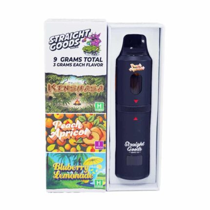 Straight Goods - Triple Chamber Vape - Kinshasa + Peach Apricot + Blueberry Lemonade (3 Grams + 3 Grams + 3 Gram) - West Coast Cannabis