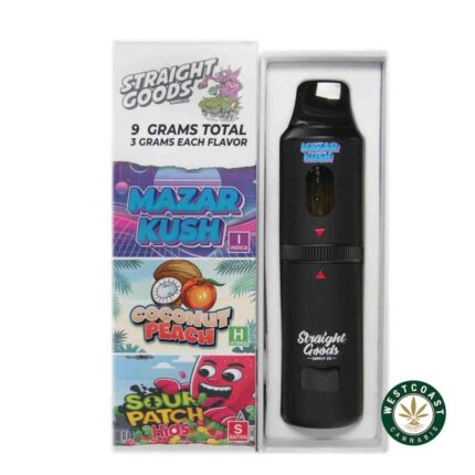 Straight Goods - Triple Chamber Vape - Mazar Kush + Coconut Peach + Sour Patch Kids (3 Grams + 3 Grams + 3 Gram) - West Coast Cannabis