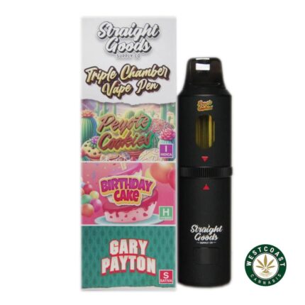 Straight Goods - Triple Chamber Vape - Peyote Cookies + Birthday Cake + Gary Payton (3 Grams + 3 Grams + 3 Gram) - West Coast Cannabis