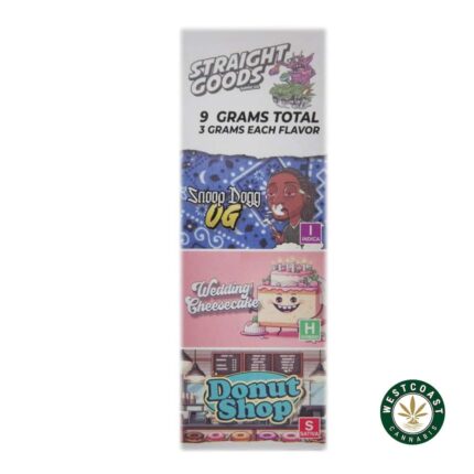 Straight Goods - Triple Chamber Vape - Snoop Dogg OG + Wedding Cheesecake + Donut Shop (3 Grams + 3 Grams + 3 Gram) - West Coast Cannabis