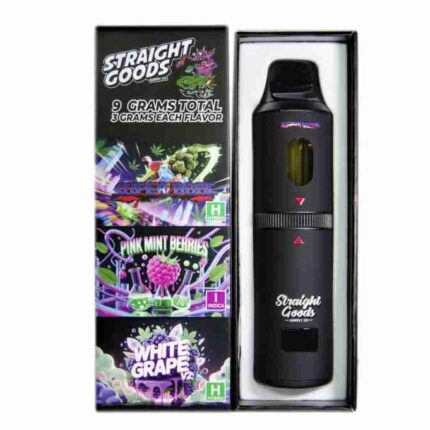 Straight Goods - Triple Chamber Vape - Super Boof + Pink Mint Berries + White Grape V2 (3 Grams + 3 Grams + 3 Gram) - West Coast Cannabis