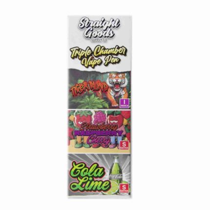 Straight Goods - Triple Chamber Vape - Tiger Blood + Strawberry Raspberry Cherry + Cola Lime (3 Grams + 3 Grams + 3 Gram) - West Coast Cannabis