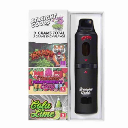 Straight Goods - Triple Chamber Vape - Tiger Blood + Strawberry Raspberry Cherry + Cola Lime (3 Grams + 3 Grams + 3 Gram) - West Coast Cannabis