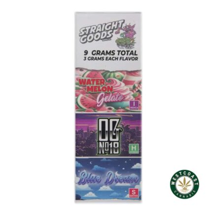 Straight Goods - Triple Chamber Vape - Watermelon Gelato + OG No18 + Blue Dream (3 Grams + 3 Grams + 3 Gram) - West Coast Cannabis