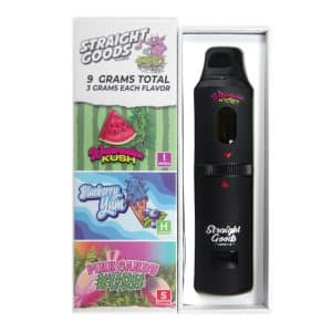 Straight Goods - Triple Chamber Vape - Watermelon Kush + Blueberry Yum + Pink Candy Kush (3 Grams + 3 Grams + 3 Gram) - West Coast Cannabis