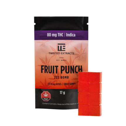 Twisted Extracts Fruit Punch ZZZ Bomb 80mg THC Indica - West Coast Cannabis
