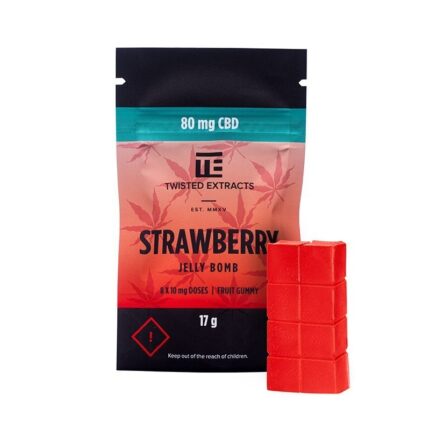 Twisted Extracts Strawberry Jelly Bombs 80mg CBD - West Coast Cannabis