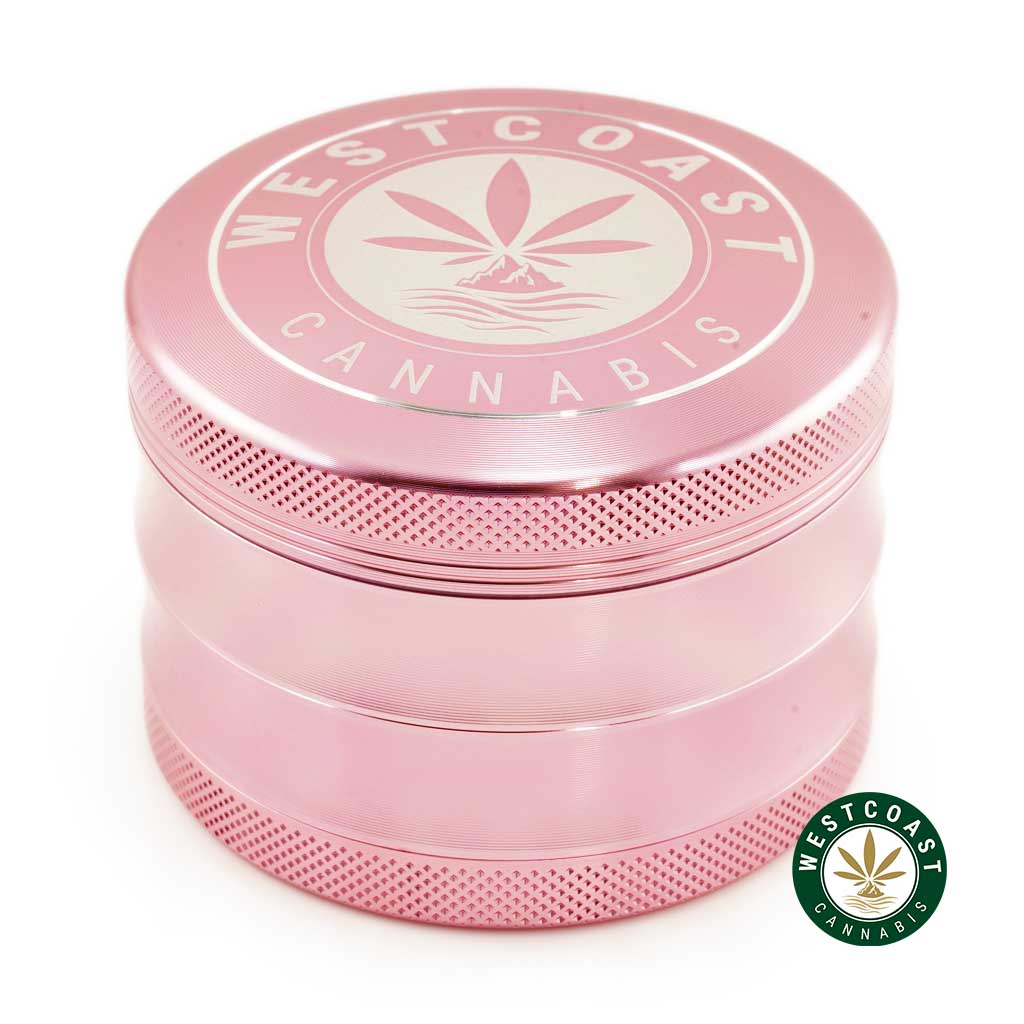 WCC Grinder - Pink Glossy - West Coast Cannabis WCC Grinder - Pink Glossy - West Coast Cannabis