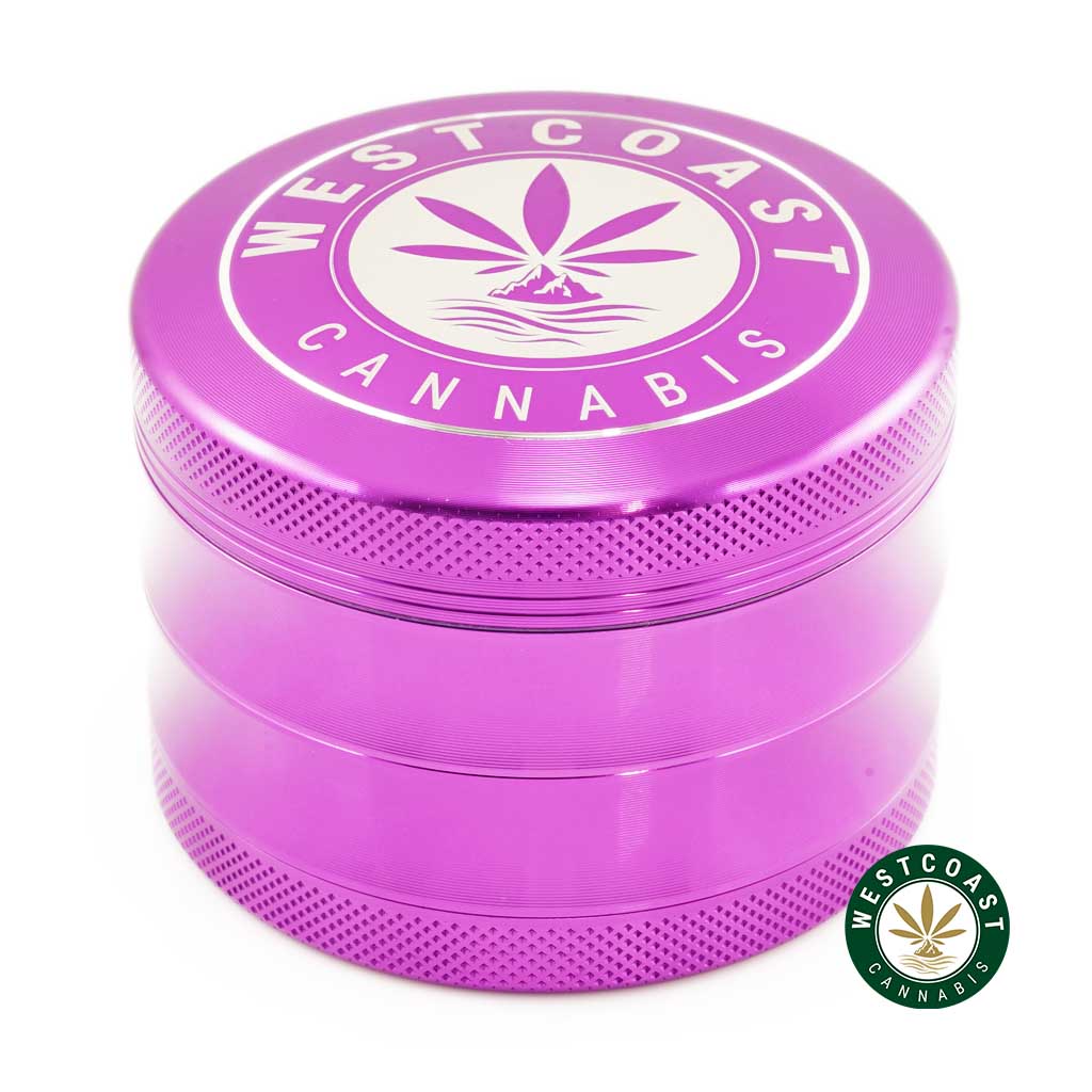 WCC Grinder - Purple Glossy - West Coast Cannabis WCC Grinder - Purple Glossy - West Coast Cannabis