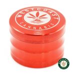WCC Grinder - Red Glossy - West Coast Cannabis